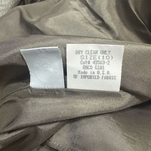 Laundry by Shelli Segal Women's Gray A-Line Midi Skirt Size 10 Vintage - Picture 8 of 8